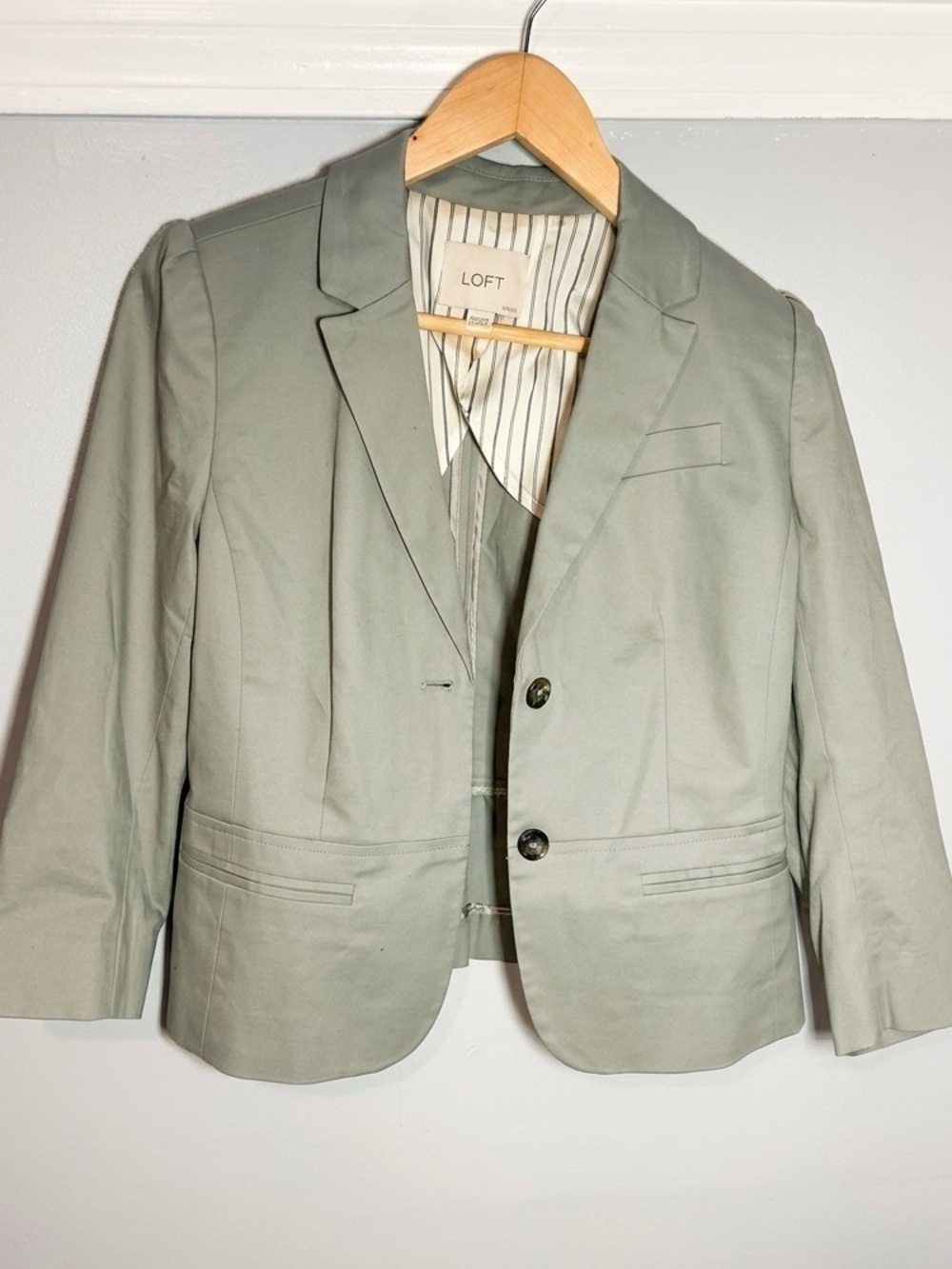 LOFT Khaki Gray Blazer